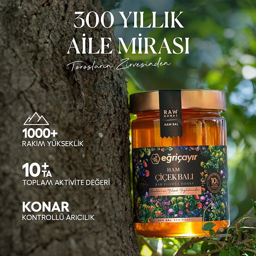 Eğriçayır Ham Çiçek Balı TA10+ (850 gr) - 2