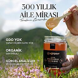 Eğriçayır Organik Polifloralı (Çok Çiçekli) Çiçek Balı TA16+ (850 gr) (1)