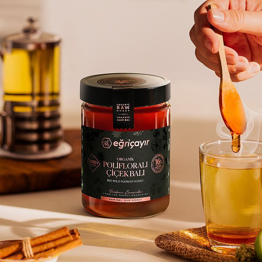 Eğriçayır Organik Polifloralı (Çok Çiçekli) Çiçek Balı TA16+ (850 gr) - 6