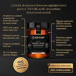 Eğriçayır Organik Polifloralı (Çok Çiçekli) Çiçek Balı TA16+ (850 gr) - 7