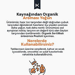 KarmaLife Bio Organik Seylon Toz Tarçın (40 gr) (1)
