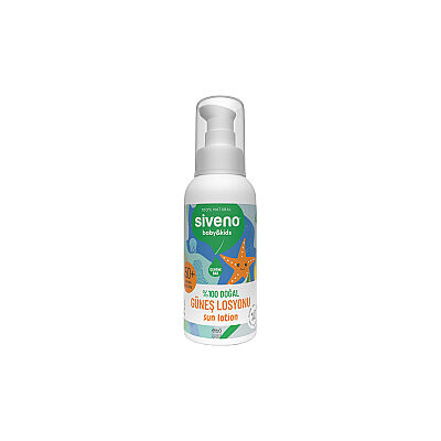 Siveno Doğal Çocuk Güneş Losyonu Leke Karşıtı Nemlendirici UVA UVB SPF50 (100 ml)