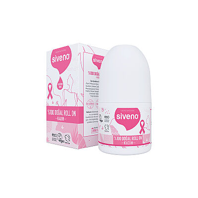 Siveno Doğal Roll-On Kadın Deodorant Ter Kokusu Önleyici Bitkisel Leke Bırakmayan Vegan (50 ml)