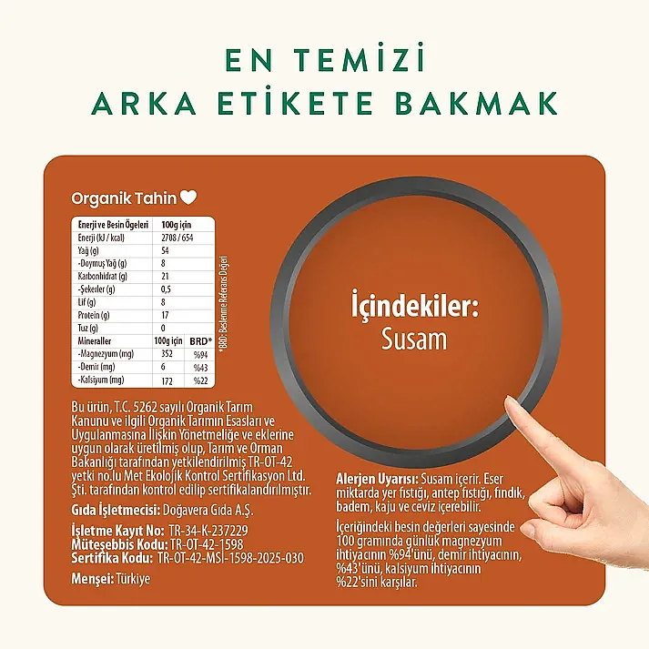Wefood Organik Tahin 300gr - 6